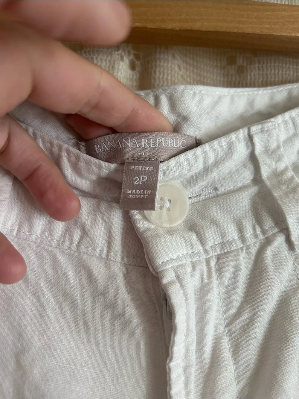Banana Republic Low Rise Cotton Linen Pants